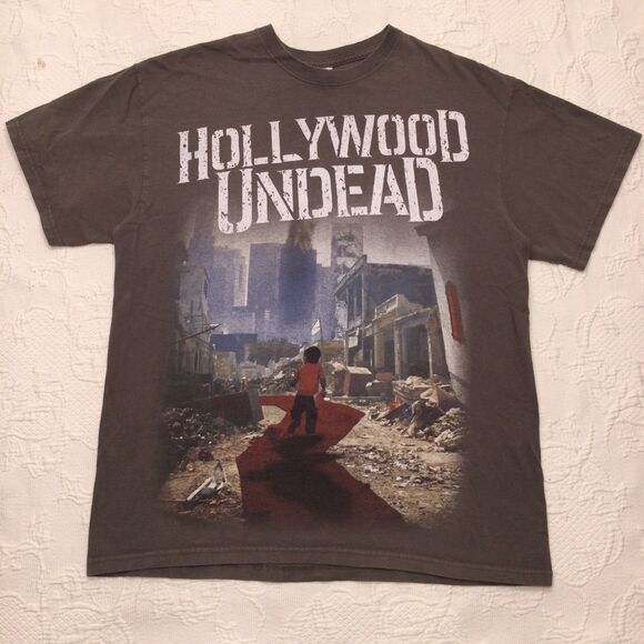 HOLLYWOOD UNDEAD Red Path Mens Large Shirt Rap Rock Nu Metal Band Merch Concert - Picture 2 of 7